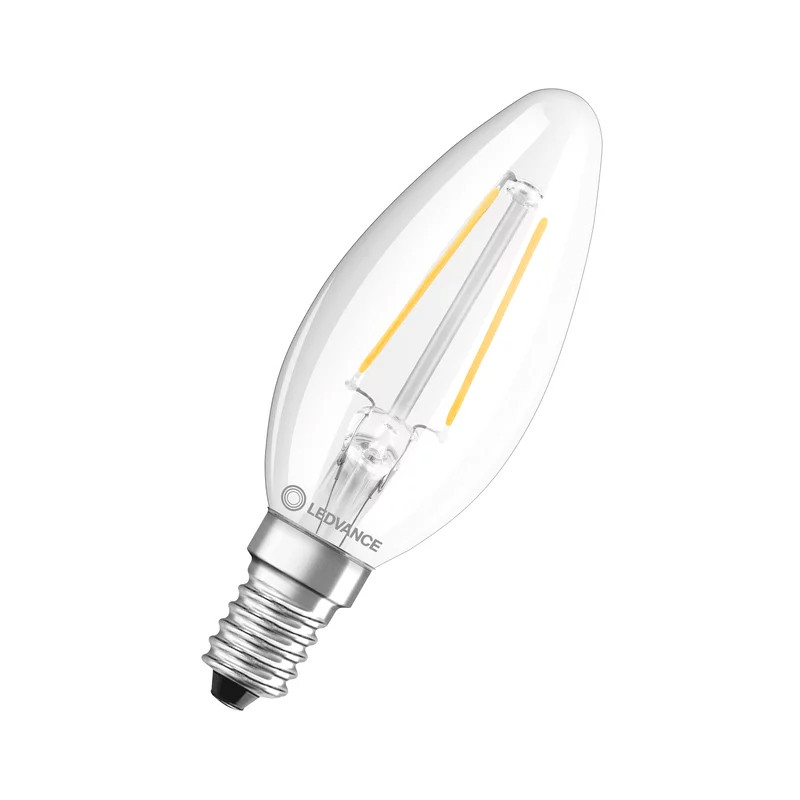 Žiarovka LEDVANCE LED CLB25 E14 2,5W/827 sviečka FILAMENT PMC