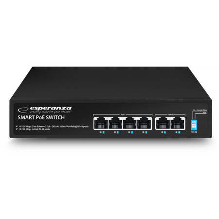 POE Switch ESPERANZA ENS105 Spinner 4POE+2 UPLINK PORT 10/100Mb