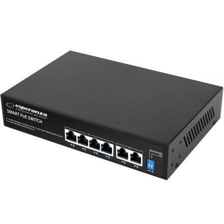 POE Switch ESPERANZA ENS107 Goliath 4POE+2 UPLINK PORT 10/100/1000Mb