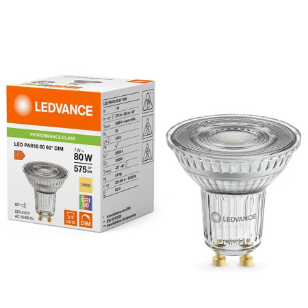 Žiarovka LEDVANCE LED PAR16D8060 GU10 7W/930 60° DIM PMC