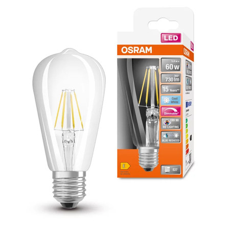 Žiarovka OSRAM LED E27 5,8W/940 GLOBE FILAMENT EDISON DIM