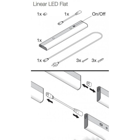 Svietidlo lineárne LED 5W 4000K 37cm OSRAM LINEAR LED FLAT ECO