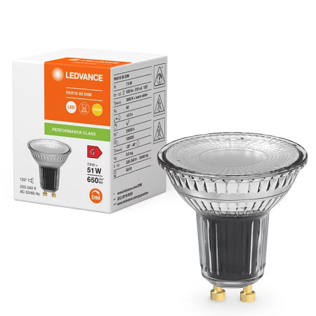 Žiarovka LEDVANCE LED PAR16D80120 GU10 7,9W/930 120° DIM PMC