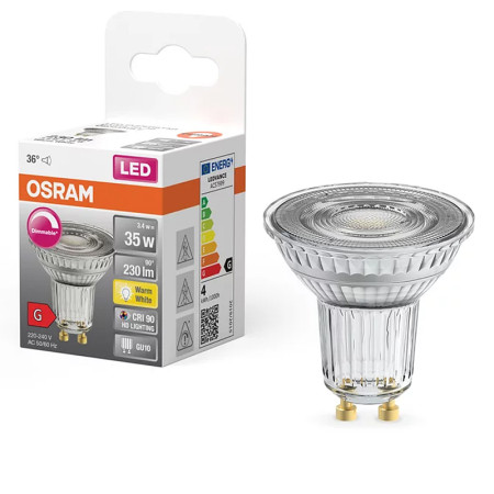 Žiarovka OSRAM LED SPAR16D3536 GU10 3,4W/927 36° DIM