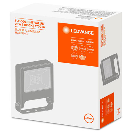 Reflektor LED 20W 4000K BK LEDVANCE FL VALUE