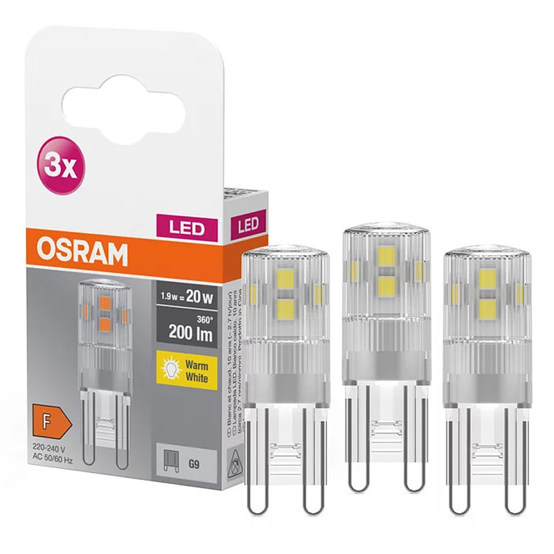 Žiarovka OSRAM LED G9 1,9W/827 LEDBASEPIN20 3ks/blister