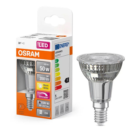 Žiarovka OSRAM LED SPAR16D5036 R50 E14 4.8W/827 36°