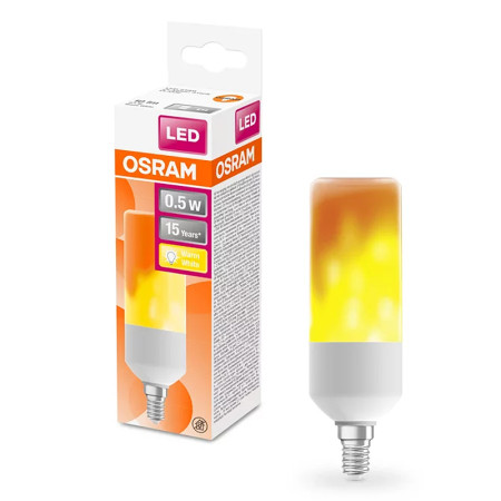 Žiarovka OSRAM LED STICK FLAME E14 0.5W imitácia ohňa fakľa