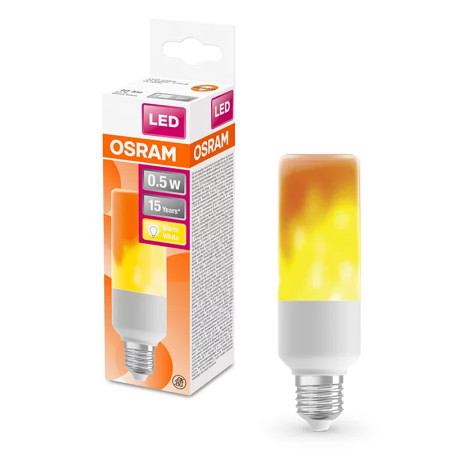 Žiarovka OSRAM LED STICK FLAME E27 0.5W imitácia ohňa fakľa