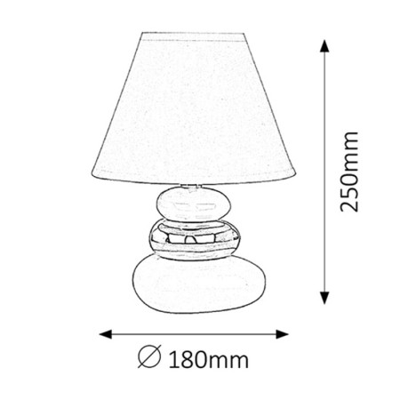 Lampa stolová RABALUX 4950 Salem čierno-strieborná