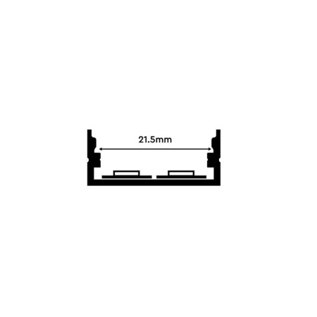 Profil hliníkový na povrch biely + matný plast SADA PH-XC11WH 23,5x10mm (2m)