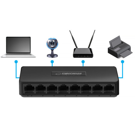 Switch 8-port 10/100Mb ESPERANZA ENS102 Draco