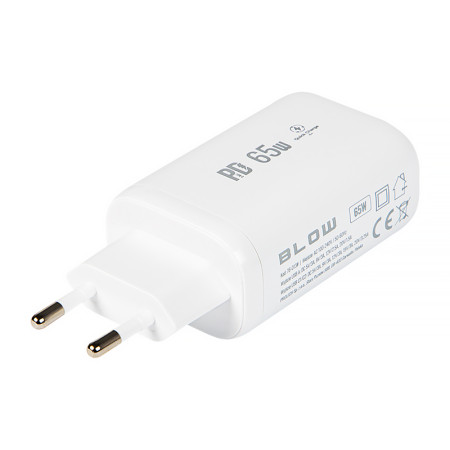 Adaptér 3xUSB 230V/5V-20V 2xUSBC+USBA BLOW 76-013 65W