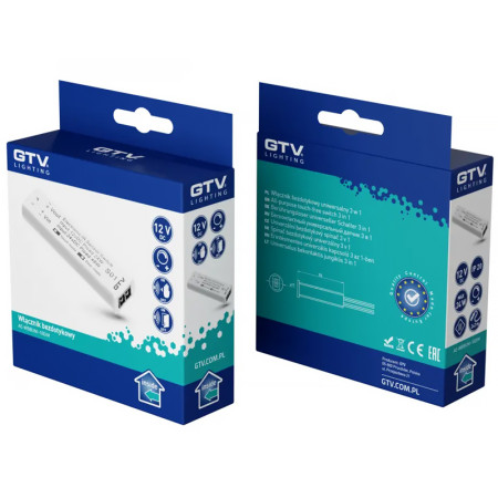 Stmievač bezdotykový GTV AE-WBBUNI-10DIM WHITE 12V/24W, 24V/48W IP20