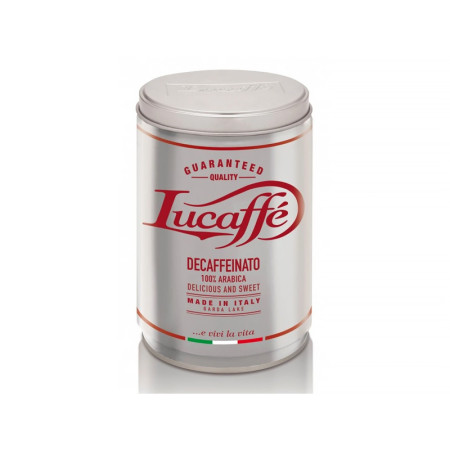 káva Lucaffé DECAFFE zrnková nízkokofeínová - 250g plechovka