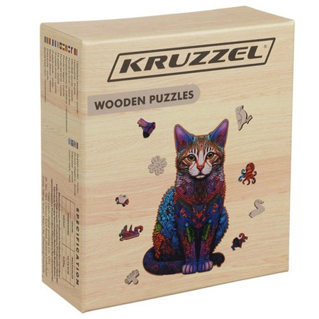 Drevené PUZZLE 130ks MAČKA