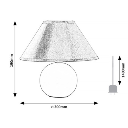 Lampa stolová RABALUX 2145 Ariel ružová