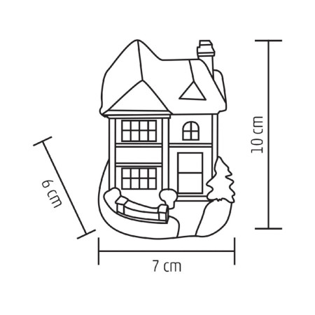Vianočná dekorácia LED farebný domček HOME KDC01