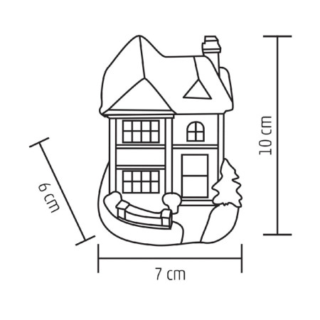 Vianočná dekorácia LED biely domček HOME KDC02