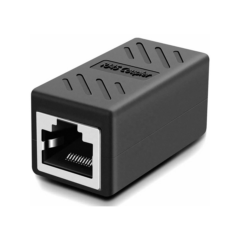 Spojka zásuvka RJ45-RJ45 zásuvka TT1-1 čierna PROFI