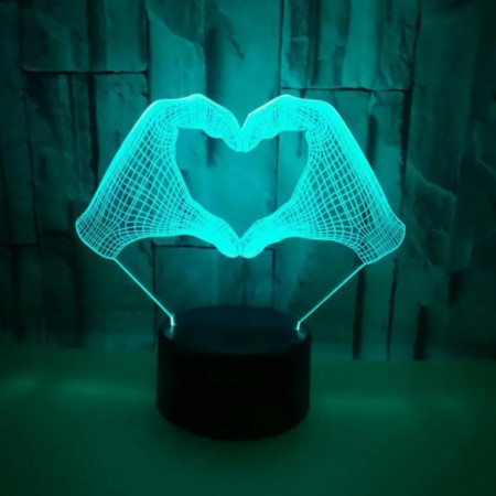 Lampa stolová LED RGB 3D ILLUSION LAMP Dlane