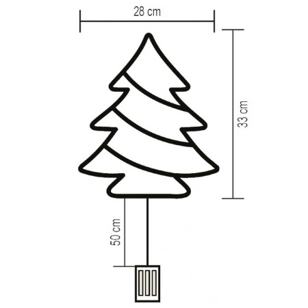 Vianočná dekorácia do okna LED stromček HOME KID502B/M (3xAA)