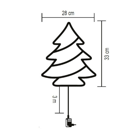 Vianočná dekorácia do okna LED stromček HOME KID502WW IP44 230V