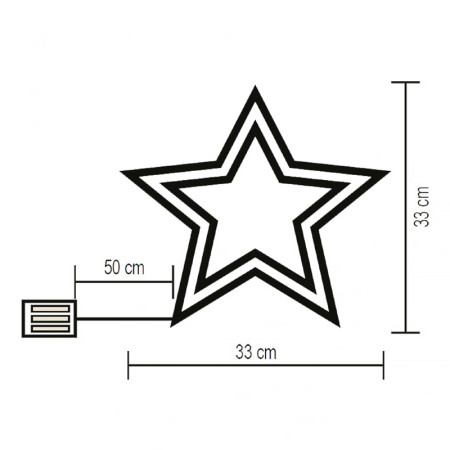 Vianočná dekorácia do okna LED hviezda HOME KID503B/WW (3xAA)