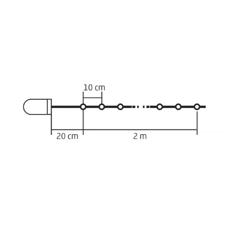 Vianočná súprava LED micro HOME MLF26/WH 20LED CW 2m TIMER