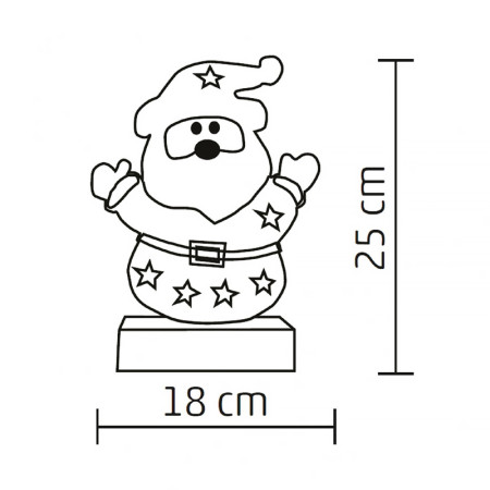 LED dekorácia na stôl Mikuláš HOME CDM63 (3xAA)