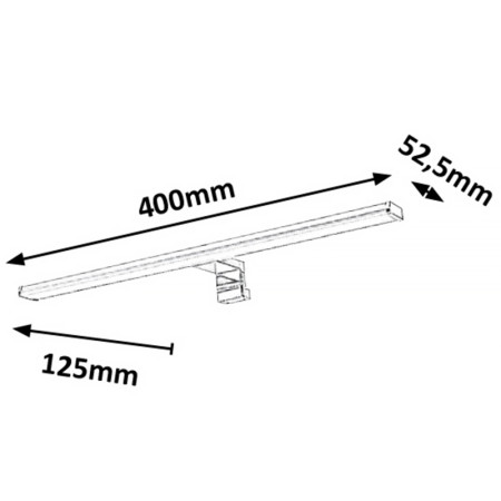 Svietidlo kúpeľňové LED nad zrkadlo 8W 4000K IP44 chrómové 560lm RABALUX 2114 LEVON