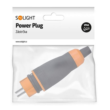 Vidlica 230V gumená IP44 SOLIGHT P67