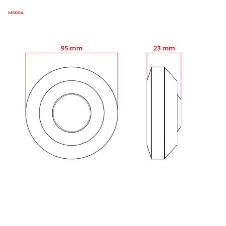 Senzor PIR 360° stropný biely slim DPM MS004