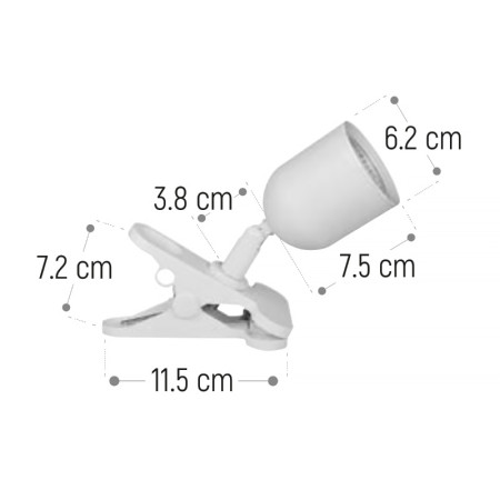 Svietidlo DPM R3T-4W-W 4000K 420lm bodové Clip na štipec biele