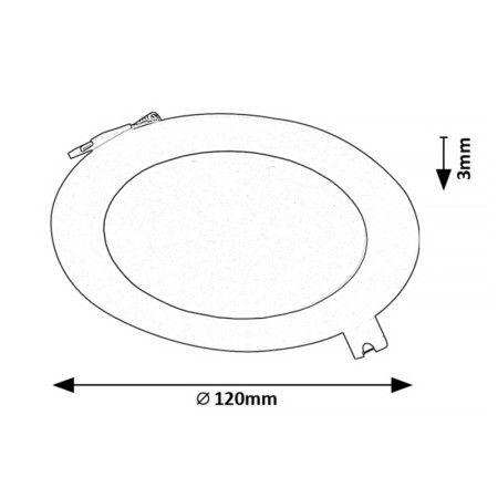 Svietidlo zapustené RABALUX 71241 SHAUN2 čierne 120mm 6W 4000K IP20 420lm okrúhle do podhľadov