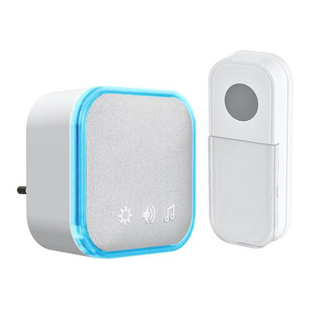 Zvonček bezdrôtový 230V 180m SOLIGHT 1L76 biely