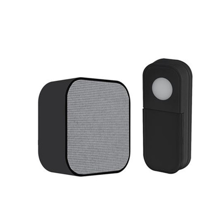 Zvonček bezdrôtový bat. 180m SOLIGHT 1L75B čierny