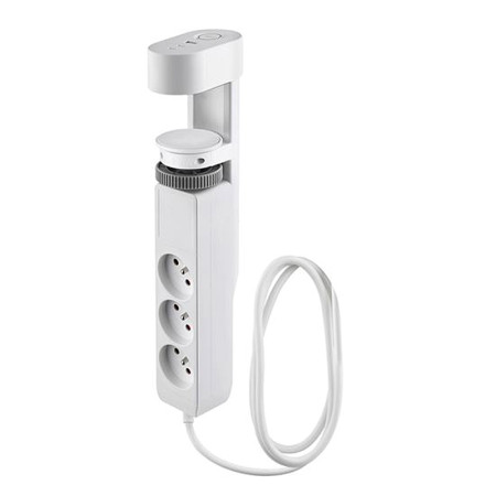 Zásuvka kancelárska 2m/3z+USB A+C biela SOLIGHT PP105C-PD20