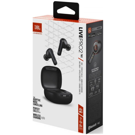 Slúchadlá BLUETOOTH do uši JBL LIVE PRO 2 TWS BLACK