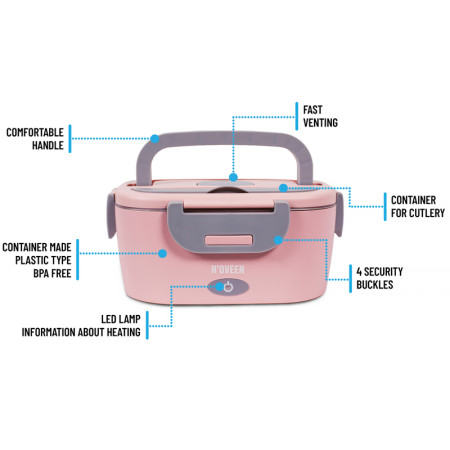 Lunch Box NOVEEN LB755 GLAMOUR PINK 60W 12/24/230V