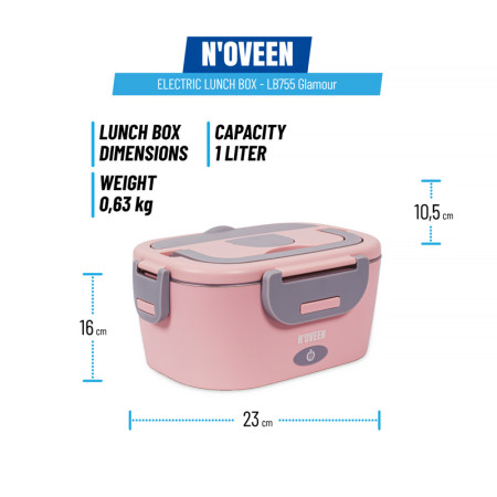 Lunch Box NOVEEN LB755 GLAMOUR PINK 60W 12/24/230V