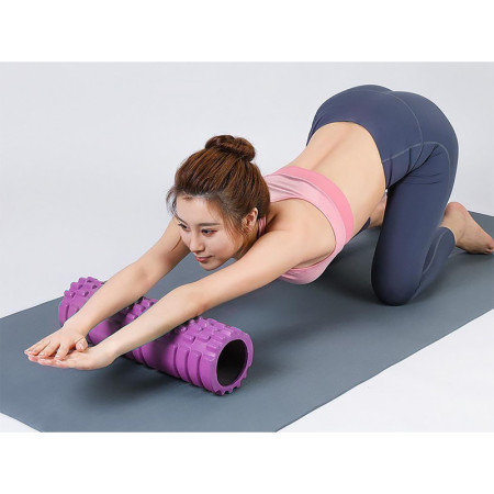 Valec masážny YOGA ROLLER F6 fialový