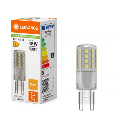 Žiarovka LEDVANCE LED PIN48 G9 4,5W/827 600lm PMC