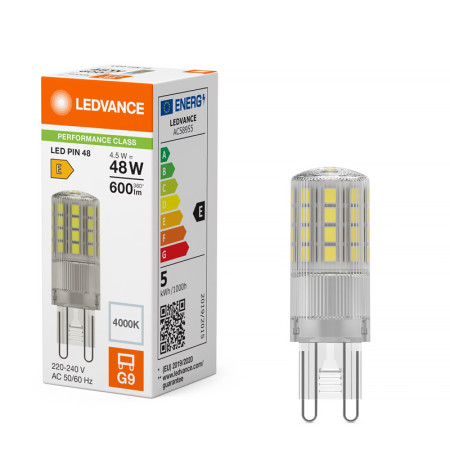 Žiarovka LEDVANCE LED PIN48 G9 4,5W/840 600lm PMC