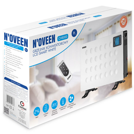 Ohrievač konvektor s ventilátorom NOVEEN CH8000 LCD SMART White