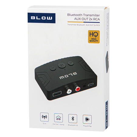 Adaptér BLUETOOTH BLOW 74-197 AUX OUT 2xRCA Transmiter