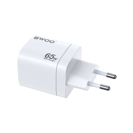 Adaptér 3xUSB 230V/5V-20V 2xUSBC+USBA BWOO CDA147 65W