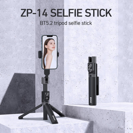 Selfie tyč teleskopická bluetooth 3v1 MONOPOD BWOO ZP14 s BT diaľkovým ovládačom