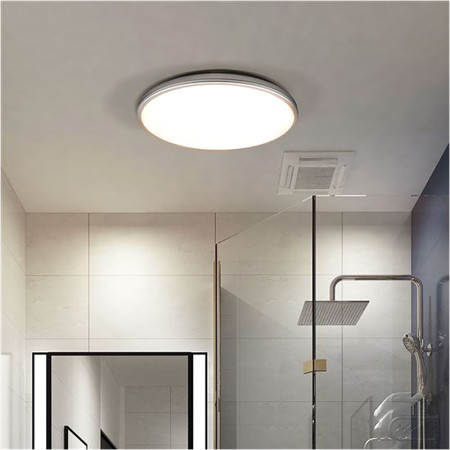 Stropnica LED IP54 330mm 18w 3-6500K CCT bielo-stieborná 1530lm SOLIGHT WO796