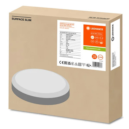 Stropnica LED IP65 26W 4000K okrúhla biela LEDVANCE SF SLIM RD 260 P 26W 840 WT IP65